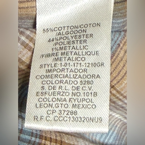 ⛵️Roper Blue Plaid Snap Down short Sleeve Shirt - Picture 10 of 12